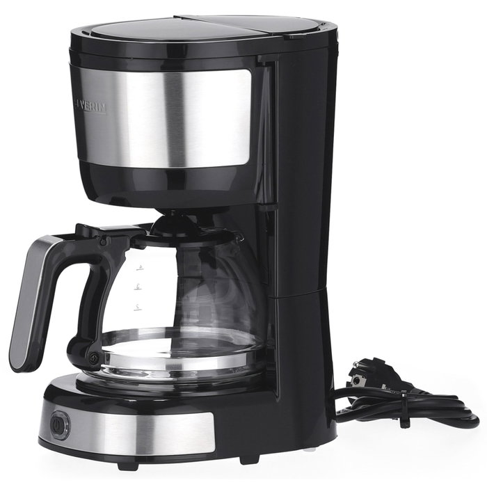 Severin KA 4808 Cafetera de filtro, 4 tazas, Negro/Acero inoxidable Severin KA 4808 Cafetera de filtro, 4 tazas, Negro/Acero inoxidable