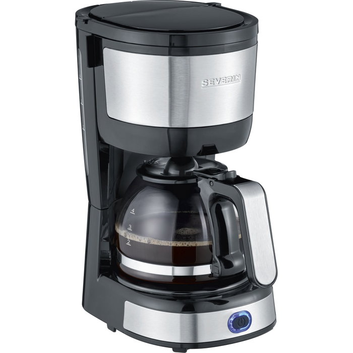 Severin KA 4808 Cafetera de filtro, 4 tazas, Negro/Acero inoxidable Severin KA 4808 Cafetera de filtro, 4 tazas, Negro/Acero inoxidable