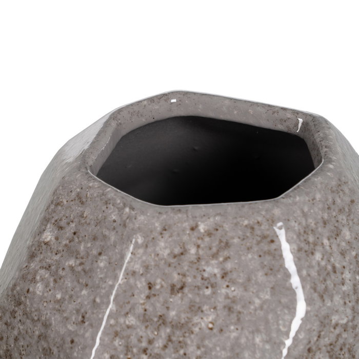 Jarrón Gris Cerámica Decoración 23 X 23 X 35 cm