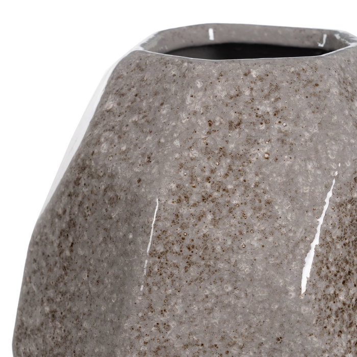 Jarrón Gris Cerámica Decoración 23 X 23 X 35 cm