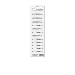Tres Claveles Pinza Cangrejo Níquel 8 cm Pack 12 Unidades