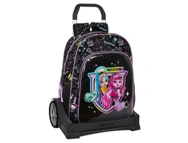 Safta Mod. 108 Mochila Escolar con Carro Evolution Monster High Fantastic 420x140x330 mm
