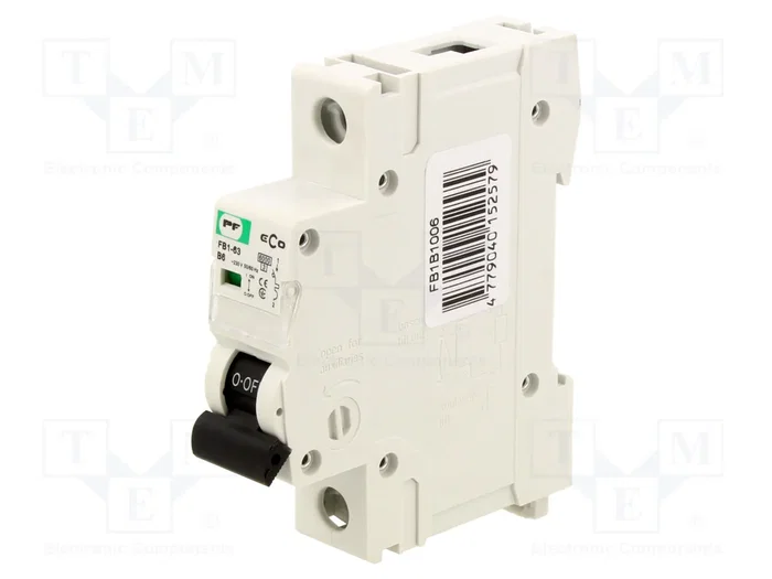 Promfactor Baltic Interruptor magnetotérmico ECO 6A 1 Polo Característica B Promfactor Baltic Interruptor magnetotérmico ECO 6A 1 Polo Característica B