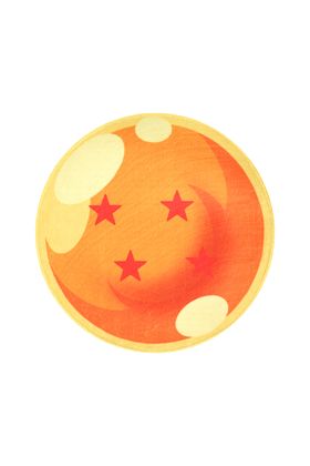 SD Toys Alfombra Dragon Ball Bola 4 Estrellas Redonda 60x60 cm