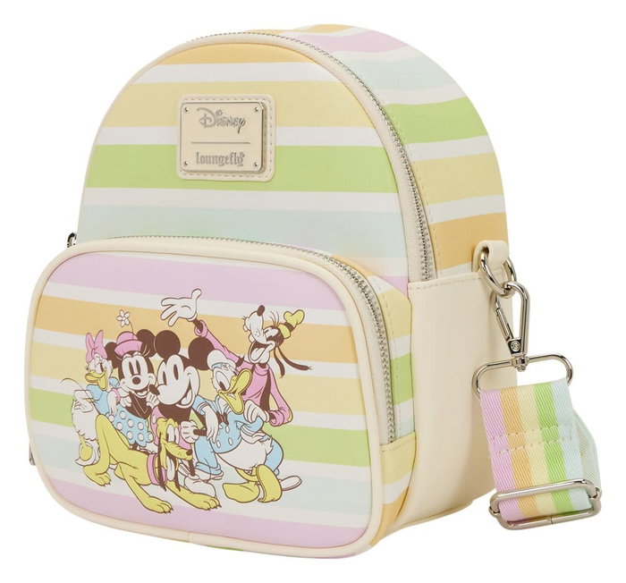 Disney by Loungefly Bandolera Mickey and Friends Rainbow Stribes