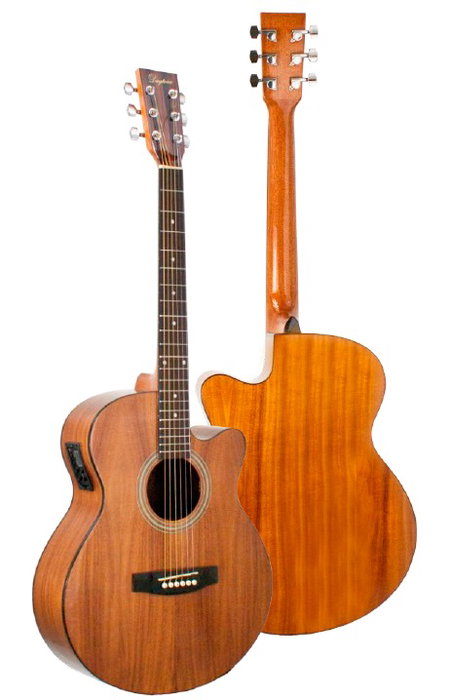 Guitarra Acústica Daytona Electrificada A401Ce Mini Jumbo Koa