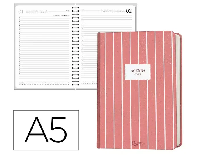 Liderpapel Agenda de Oficina 2027 A5 Bilingüe Rojo Liderpapel Agenda de Oficina 2027 A5 Bilingüe Rojo