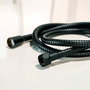 Wenko Flexo de ducha de acero inoxidable 150 cm negro