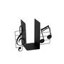 Aberto Design Sujetalibros 18 Metal Negro 30.5x14x22 cm