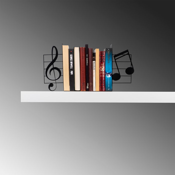 Aberto Design Sujetalibros 18 Metal Negro 30.5x14x22 cm