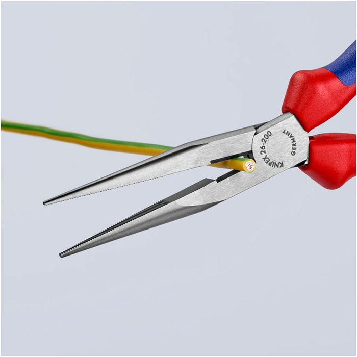 Knipex Alicates de Boca Cigüeña de Punta Larga 200 mm con Fundas Multicomponentes