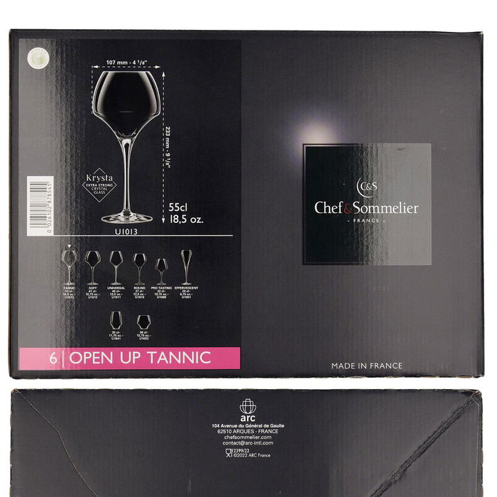 Caja 6 Copas Vino Krysta Open Up Chef & Sommelier 55 cL