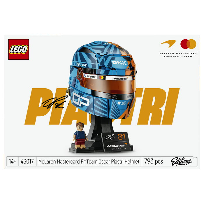 LEGO 43017 Casco de Oscar Piastri McLaren Mastercard F1 Team