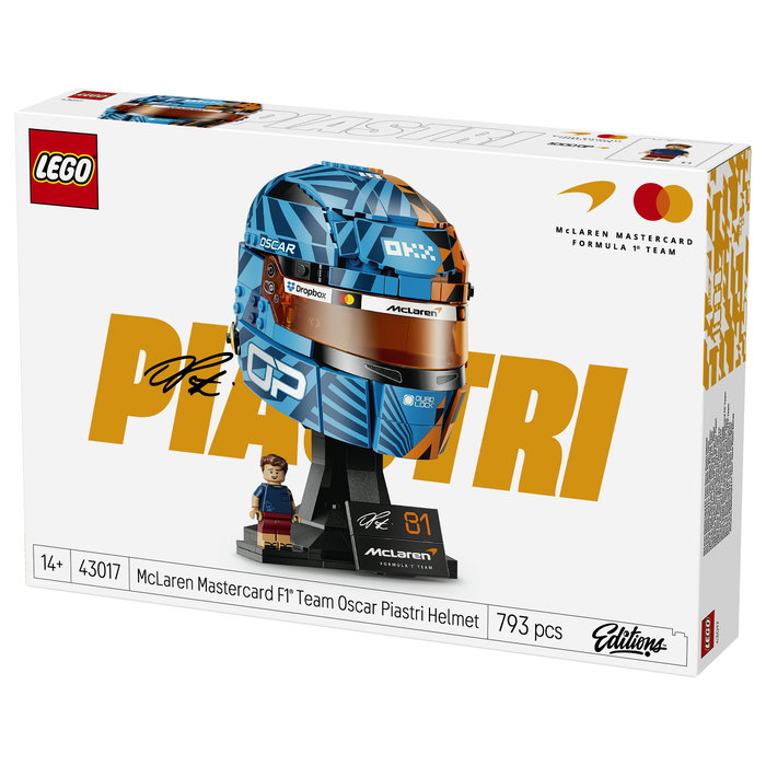 LEGO 43017 Casco de Oscar Piastri McLaren Mastercard F1 Team