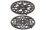DKD Home Decor Soporte de Hierro Colado 18x18x1,5 cm para Macetas Marrón Oscuro