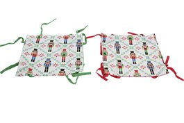 DKD Home Decor Cesta Navidad Moderna Rojo Verde Algodon Cascanueces 30 x 8 x 30 cm (2 Unidades)