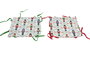 DKD Home Decor Cesta Navidad Moderna Rojo Verde Algodon Cascanueces 30 x 8 x 30 cm (2 Unidades)