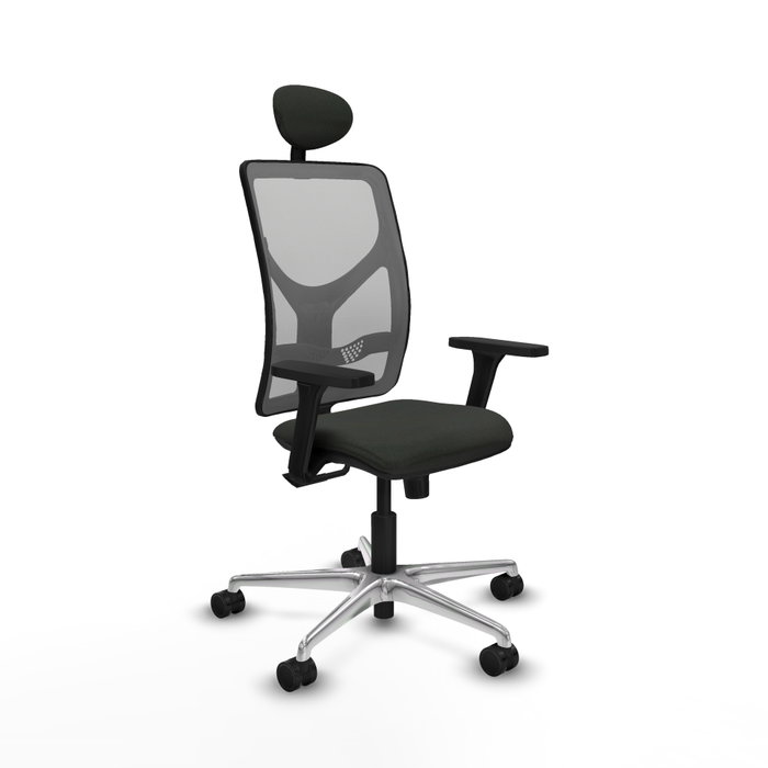PIQUERAS Y CRESPO Silla de oficina Motilla con mecanismo Sincro, Tela Negra y Malla Gris PIQUERAS Y CRESPO Silla de oficina Motilla con mecanismo Sincro, Tela Negra y Malla Gris