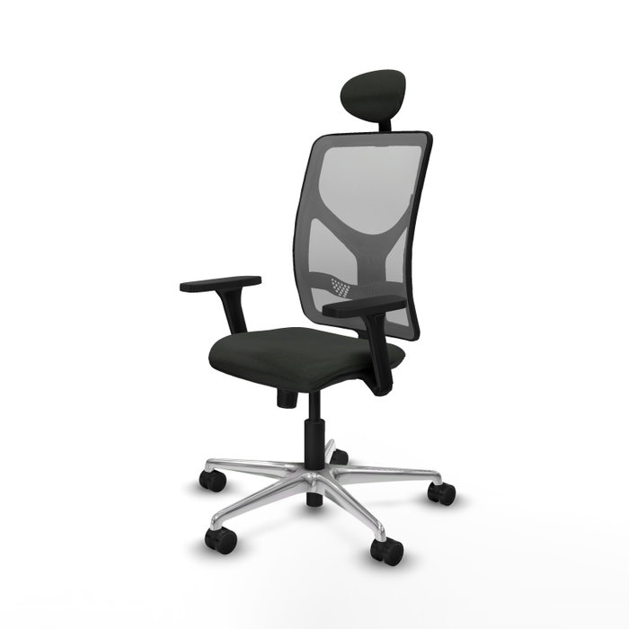 PIQUERAS Y CRESPO Silla de oficina Motilla con mecanismo Sincro, Tela Negra y Malla Gris PIQUERAS Y CRESPO Silla de oficina Motilla con mecanismo Sincro, Tela Negra y Malla Gris