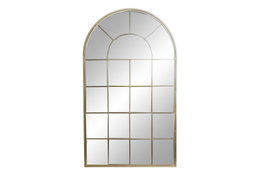 DKD Home Decor Espejo Ventana Dorado 65x110 cm