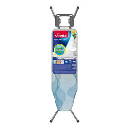 Vileda Tabla de Planchar Ultra Fresh 120 x 38 cm, Tratamiento Antibacterias, Sistema Kid Safe, Regulable 77-97 cm