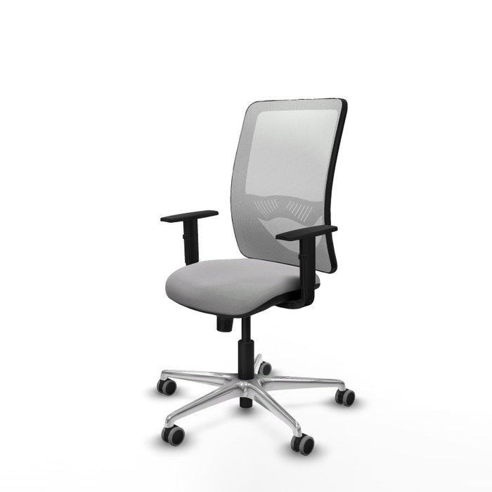 PIQUERAS Y CRESPO Silla de oficina Zulema con mecanismo Sincro, Gris claro y Blanco PIQUERAS Y CRESPO Silla de oficina Zulema con mecanismo Sincro, Gris claro y Blanco