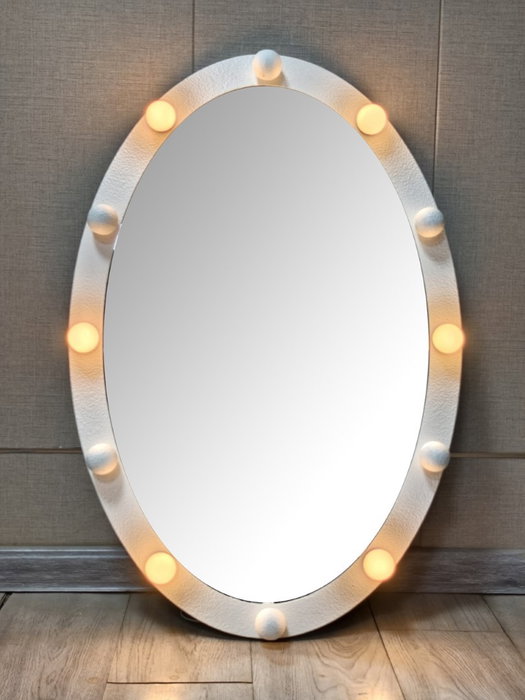 DKD Home Decor Espejo LED Metal Blanco 61,5x7,5x91 cm
