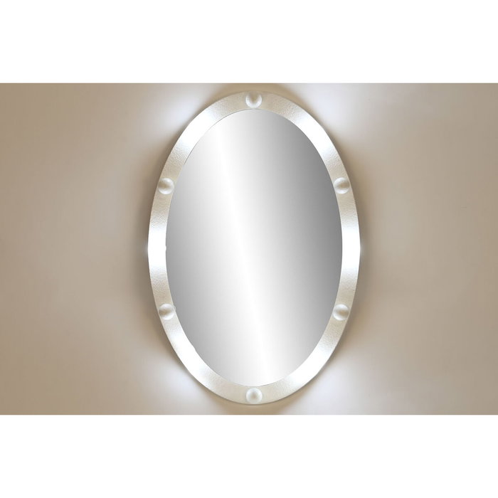 DKD Home Decor Espejo Moderno Blanco LED Metal 7.5 x 91 x 61.5 cm