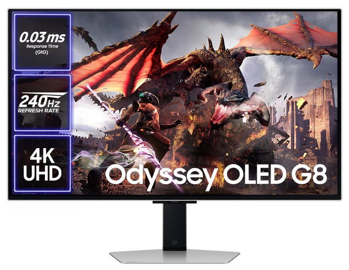 Samsung Odyssey G8 LS32DG802SUXDU 32'' QD-OLED 4K 240Hz 0.03ms Black/Silver Samsung Odyssey G8 LS32DG802SUXDU 32'' QD-OLED 4K 240Hz 0.03ms Black/Silver