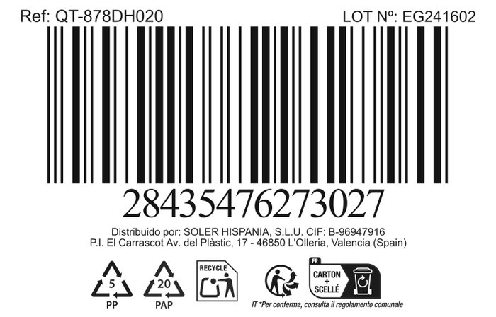 Inde Sartén de Aluminio Forjado Full Doha Quttin 20 cm (6 Unidades)