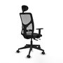 PIQUERAS Y CRESPO Silla de oficina Motilla Sincro/Traslack Negro y Gris