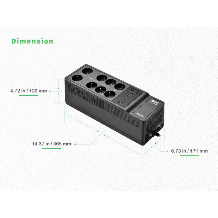 APC BE500G2-GR 0,5 kVA 300 W APC BE500G2-GR 0,5 kVA 300 W