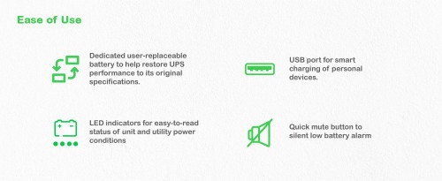 APC BE500G2-GR Sistema de Alimentación Ininterrumpida (UPS) En Espera 0,5 kVA 300 W