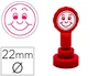 Artline Sello Emoticono Sonrisa Rojo 22 mm Diámetro Ideal Uso Escolar