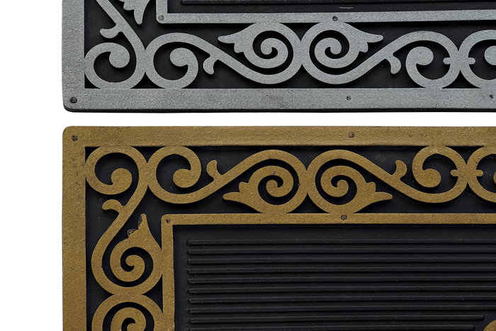 Felpudo Terraza Y Jardin DKD Home Decor Plateado Dorado 45 x 0.5 x 75 cm (2 Unidades)