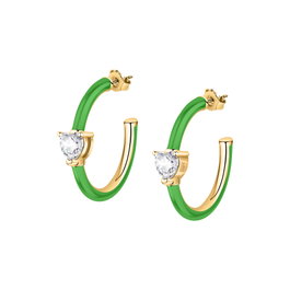 Chiara Ferragni Pendientes Love Parade con Esmalte y Circonitas