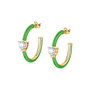 Chiara Ferragni Pendientes Love Parade con Esmalte y Circonitas