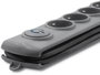 Qoltec Regleta de protección con 4 tomas, 1.5m, gris