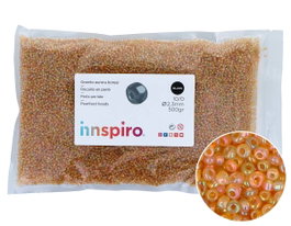 Innspiro Rocalla de Vidrio Redonda Aurora Boreale Oro Viejo 2,3mm 500g