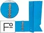 Liderpapel Carpeta 4 Anillas 40 mm Redondas Plástico Folio Color Celeste