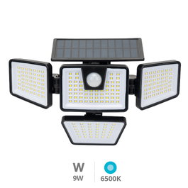 GSC Evolution Aplique solar LED Marlo 9W 6500K Negro con sensor de movimiento y crepuscular
