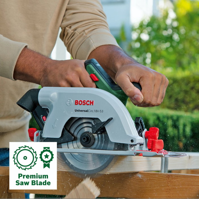 Bosch UniversalCirc 18V-53 Sierra Circular Inalámbrica con Batería 2.5 Ah