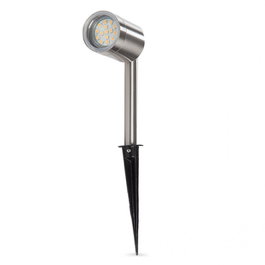 LED GU10 3W con Pincho, Cable 2M, IP44, Acero Inoxidable