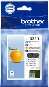 Brother LC3211VAL Multipack de 4 Cartuchos (Negro, Cian, Magenta, Amarillo)