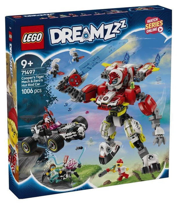 LEGO DREAMZzz Meca Tigre de Cooper y Bólido de Zero 71497