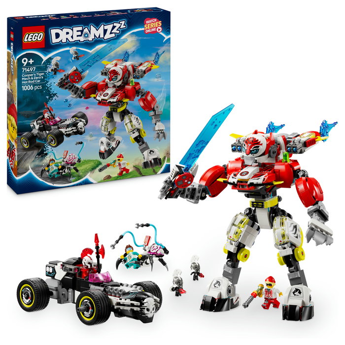 LEGO DREAMZzz Meca Tigre de Cooper y Bólido de Zero 71497