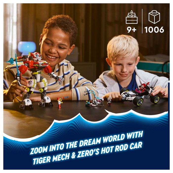 LEGO DREAMZzz Meca Tigre de Cooper y Bólido de Zero 71497