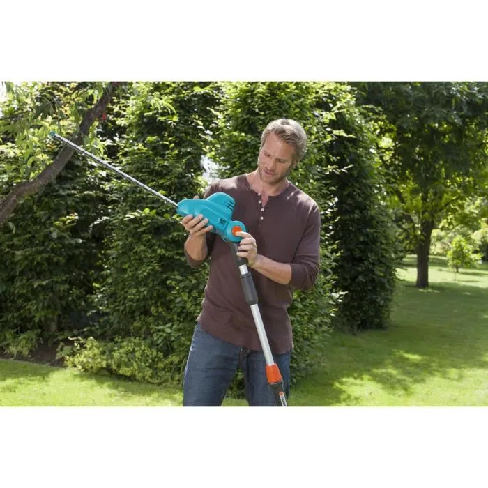 Gardena Cortasetos Eléctrico THS 500 - 500W, 48cm, para Altura, Telescópico hasta 3.5m