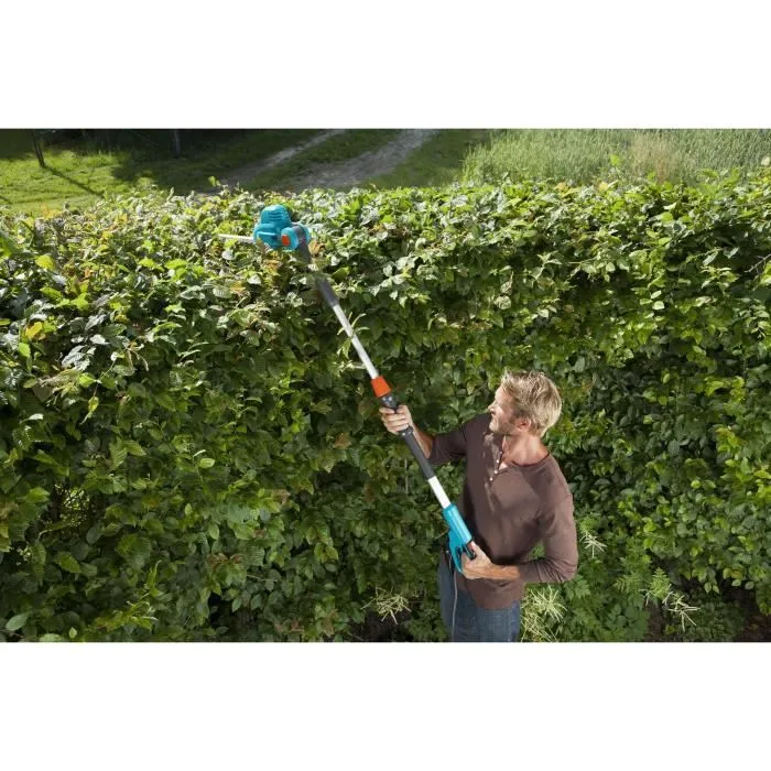 Gardena Cortasetos Eléctrico THS 500 - 500W, 48cm, para Altura, Telescópico hasta 3.5m