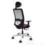 PIQUERAS Y CRESPO Silla de oficina Zulema con mecanismo Sincro/Traslack Morado y Blanco